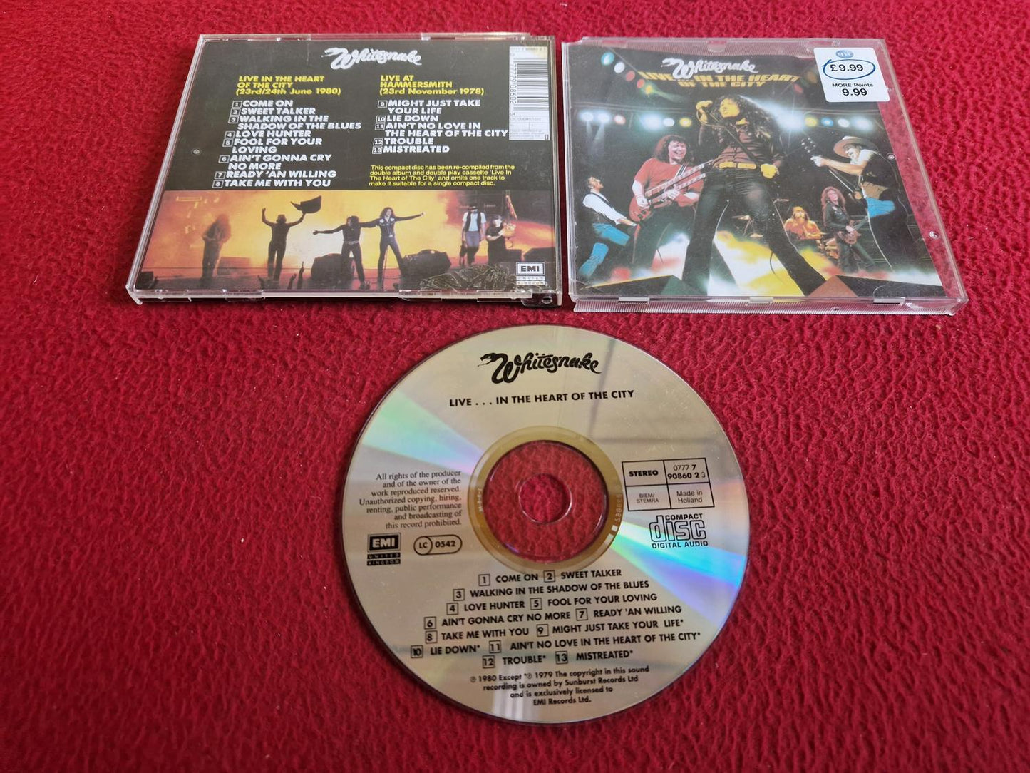 WHITESNAKE LIVE... IN THE HEART OF THE CITY CD