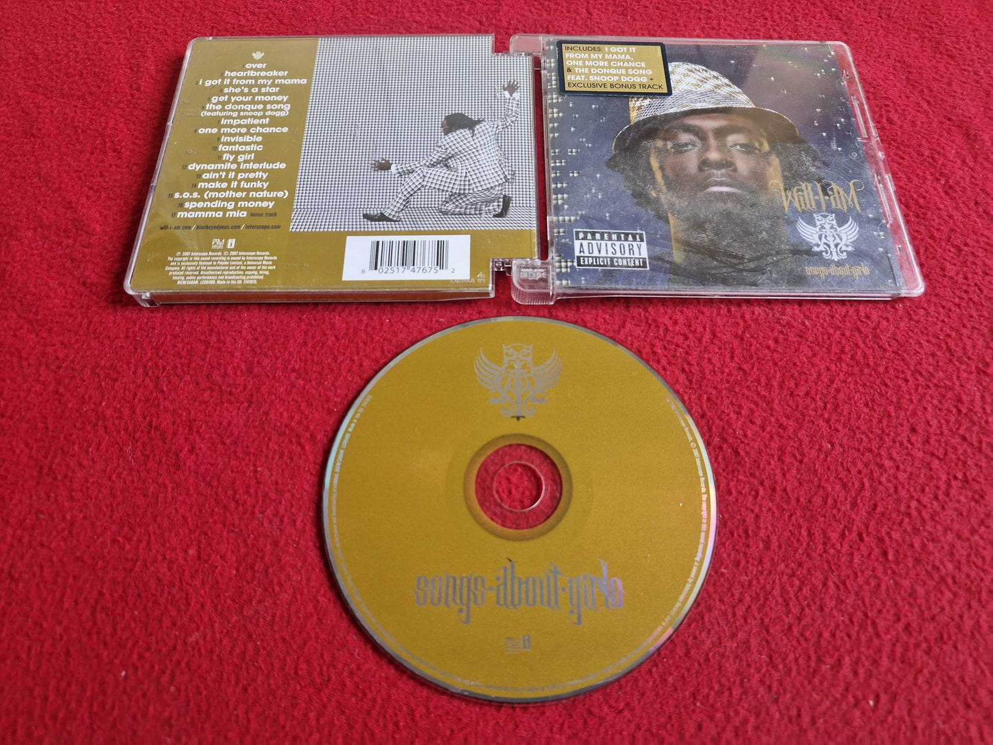 WILL I AM SONGS ABOUT GIRLS CD