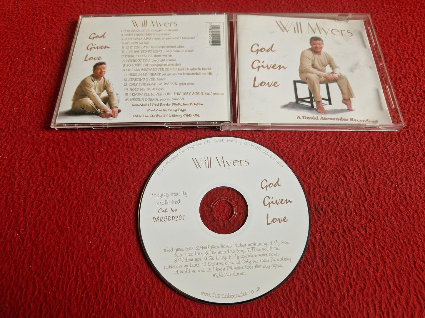 WILL MYERS GOD GIVEN LOVE CD