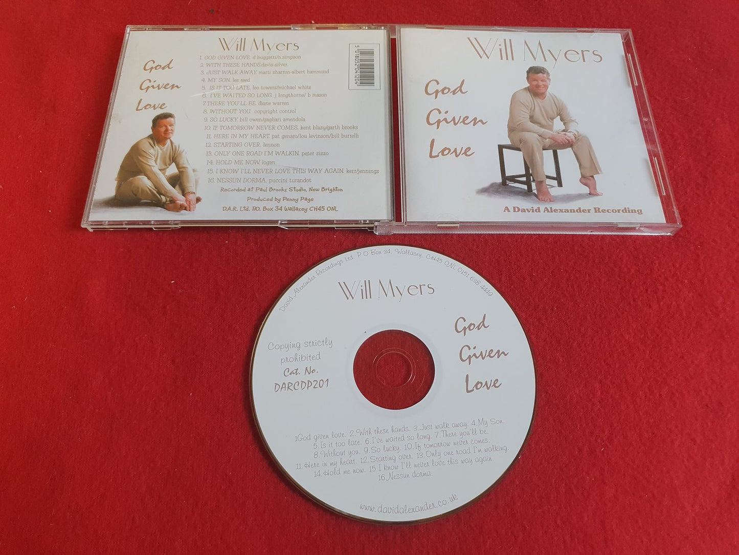 WILL MYERS GOD GIVEN LOVE till CD
