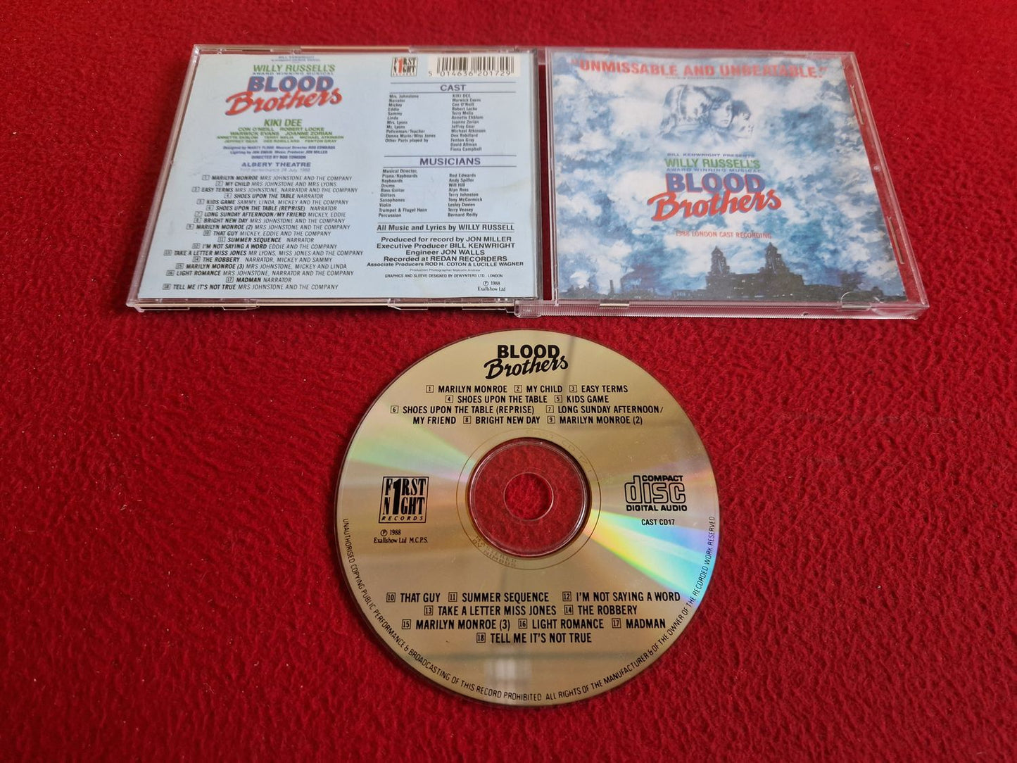 WILLY RUSSELL BLOOD BROTHERS CD