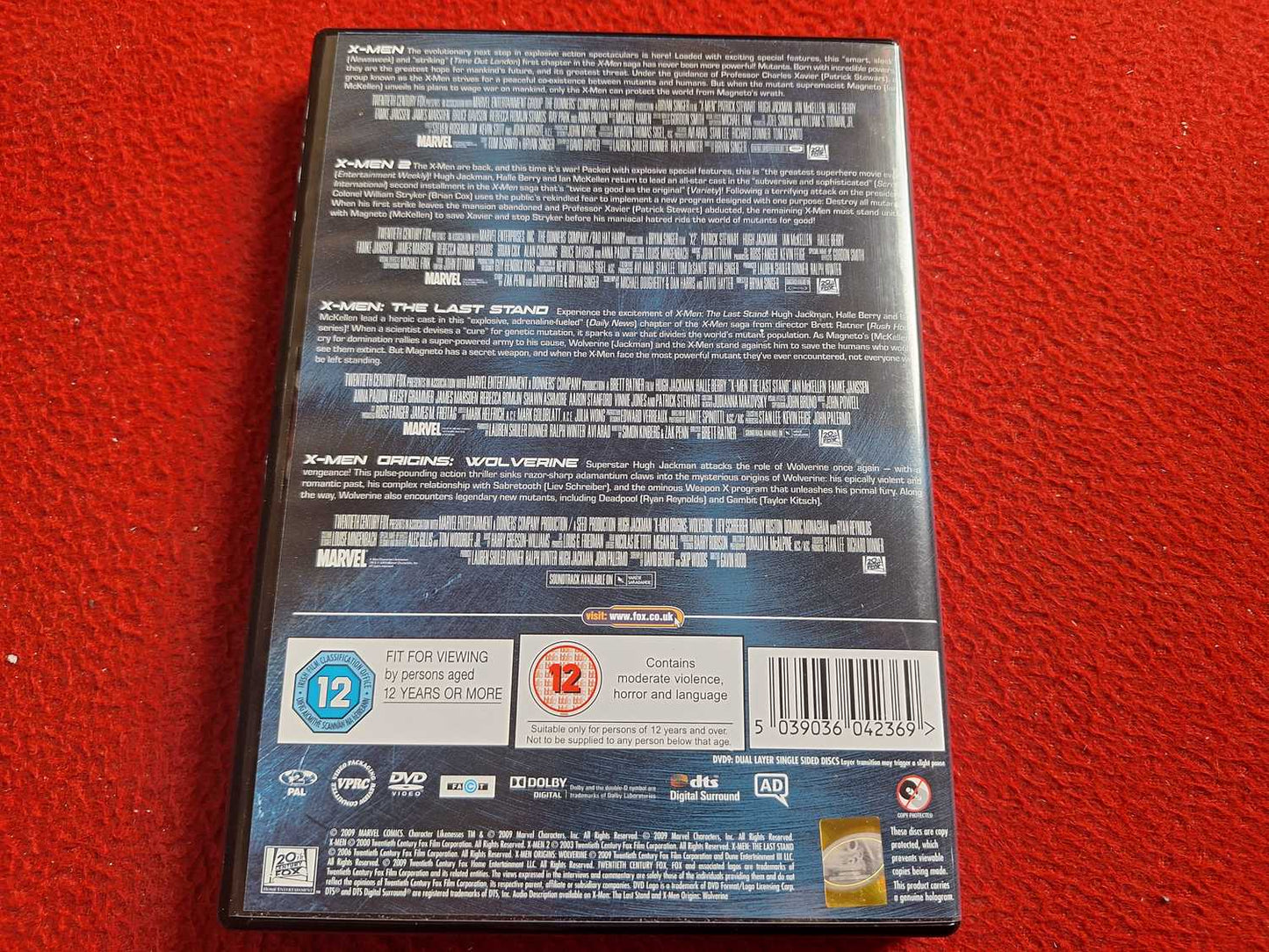 X-MEN QUADRILOGY BOX DVD