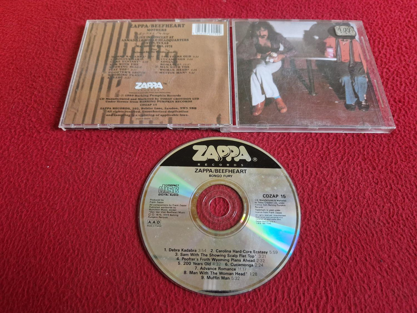 ZAPPA / BEEFHEART / MOTHERS BONGO FURY CD