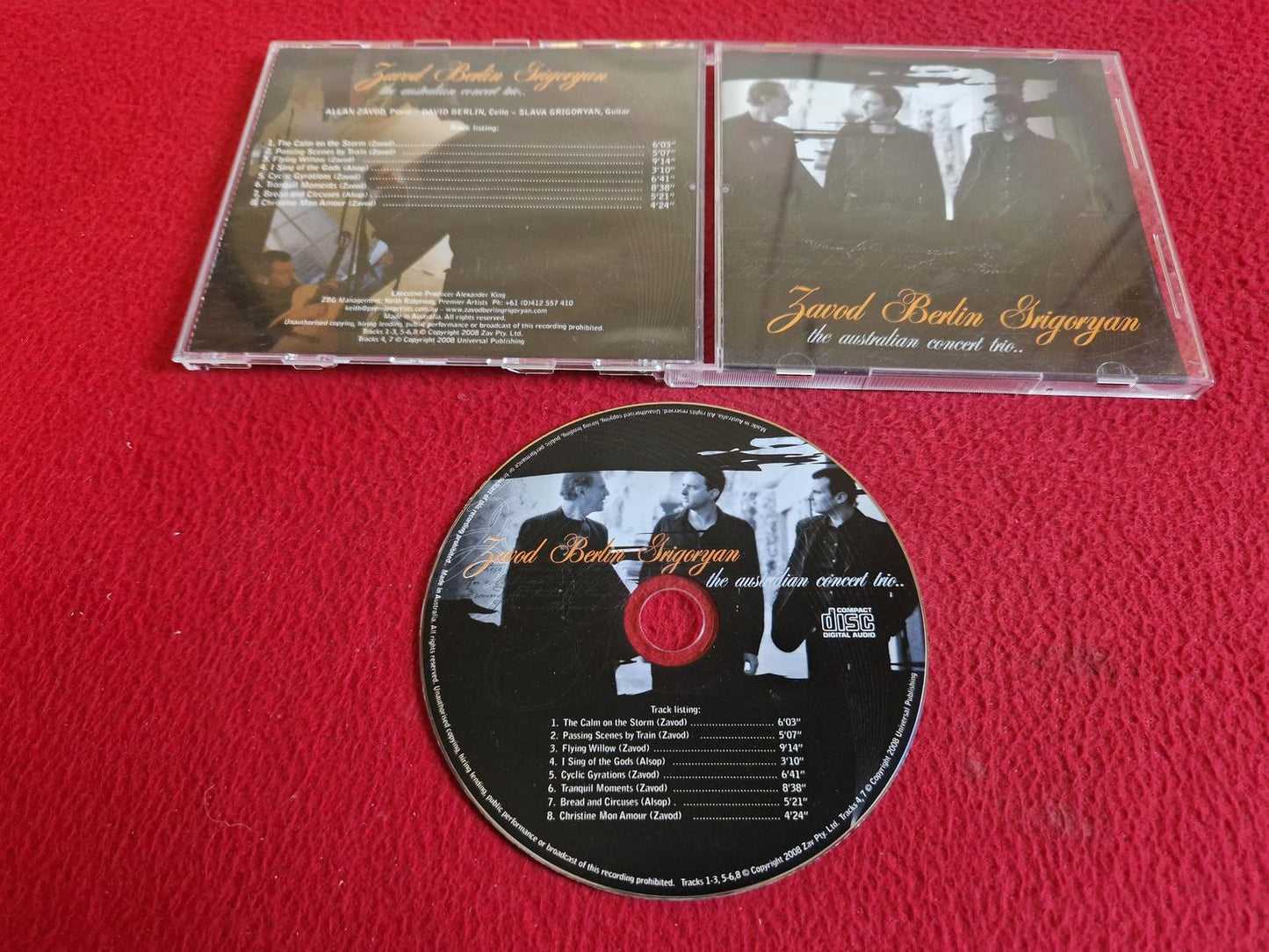 ZAVOD BERLIN GRIGORYAN THE AUSTRALIAN CONCERT TRIO CD
