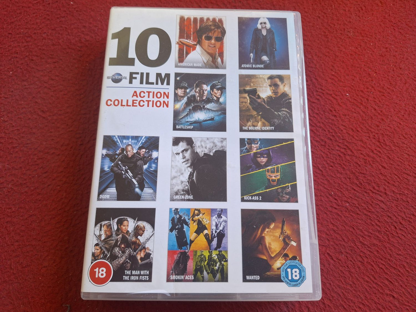 10 FILM ACTION COLL. - AMERICAN MADE / ATOMIC BLONDE / BATTLESHIP mfl BOX DVD