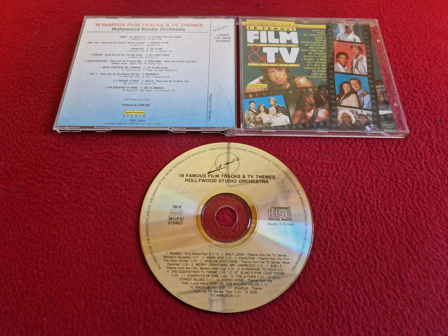 18 FAMOUS FILM TRACKS & TV THEMES HOLLYWOOD STUDIO ORCHESTRA CD
