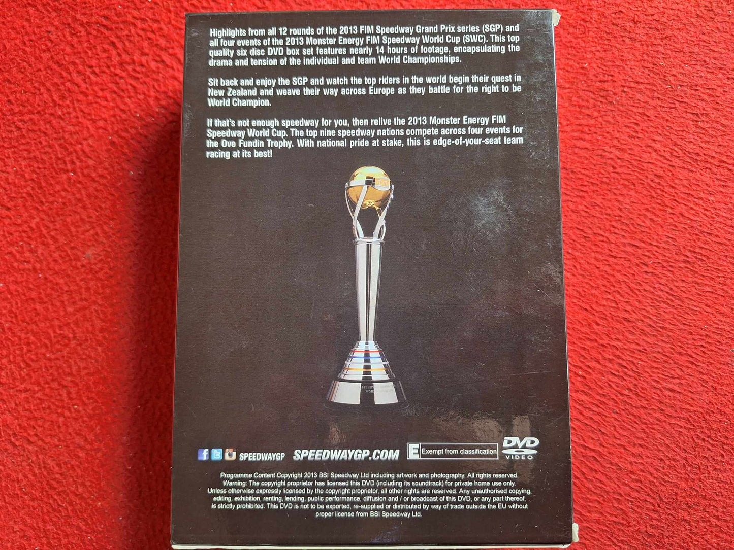 2013 SPEEDWAY FIM WORLD CHAMPIONSHIPS BOX DVD