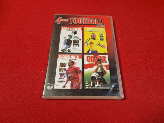 4 GREAT FOOTBALL STARS BECKHAM / RONALDO / MICHAEL OWEN / GAZZA BOX till DVD