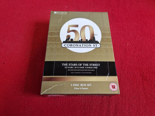 50 CORONATION ST THE STARS OF THE STREET 50 YEARS 50 CLASSIC CHARACTERS BOX DVD