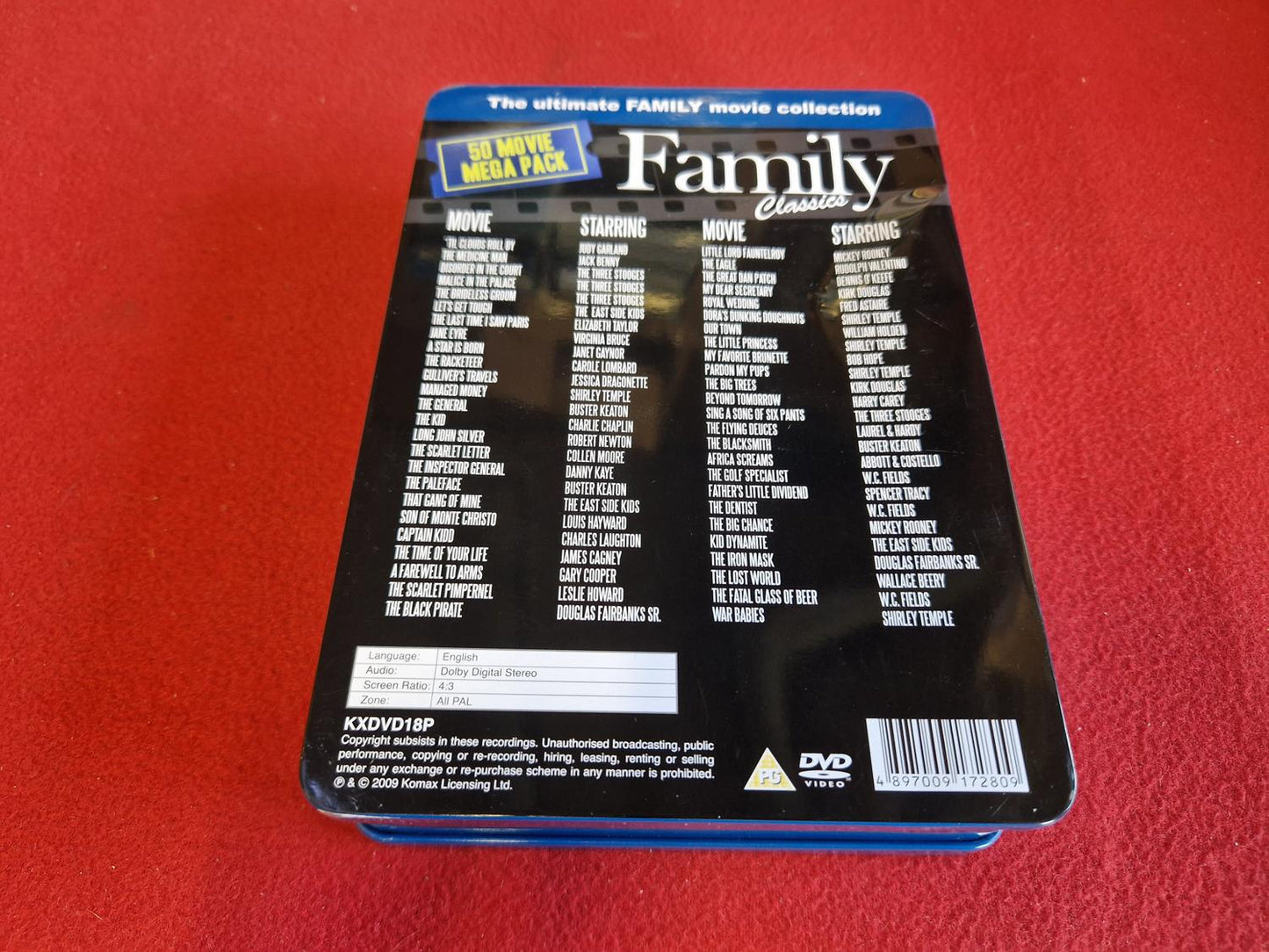 50 FAMILY CLASSICS [ JUDY GARLAND CHARLIE CHAPLIN LAUREL & HARDY mfl ] DBOX DVD