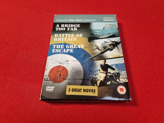A BRIDGE TOO FAR / BATTLE OF BRITAIN / THE GREAT ESCAPE BOX till DVD