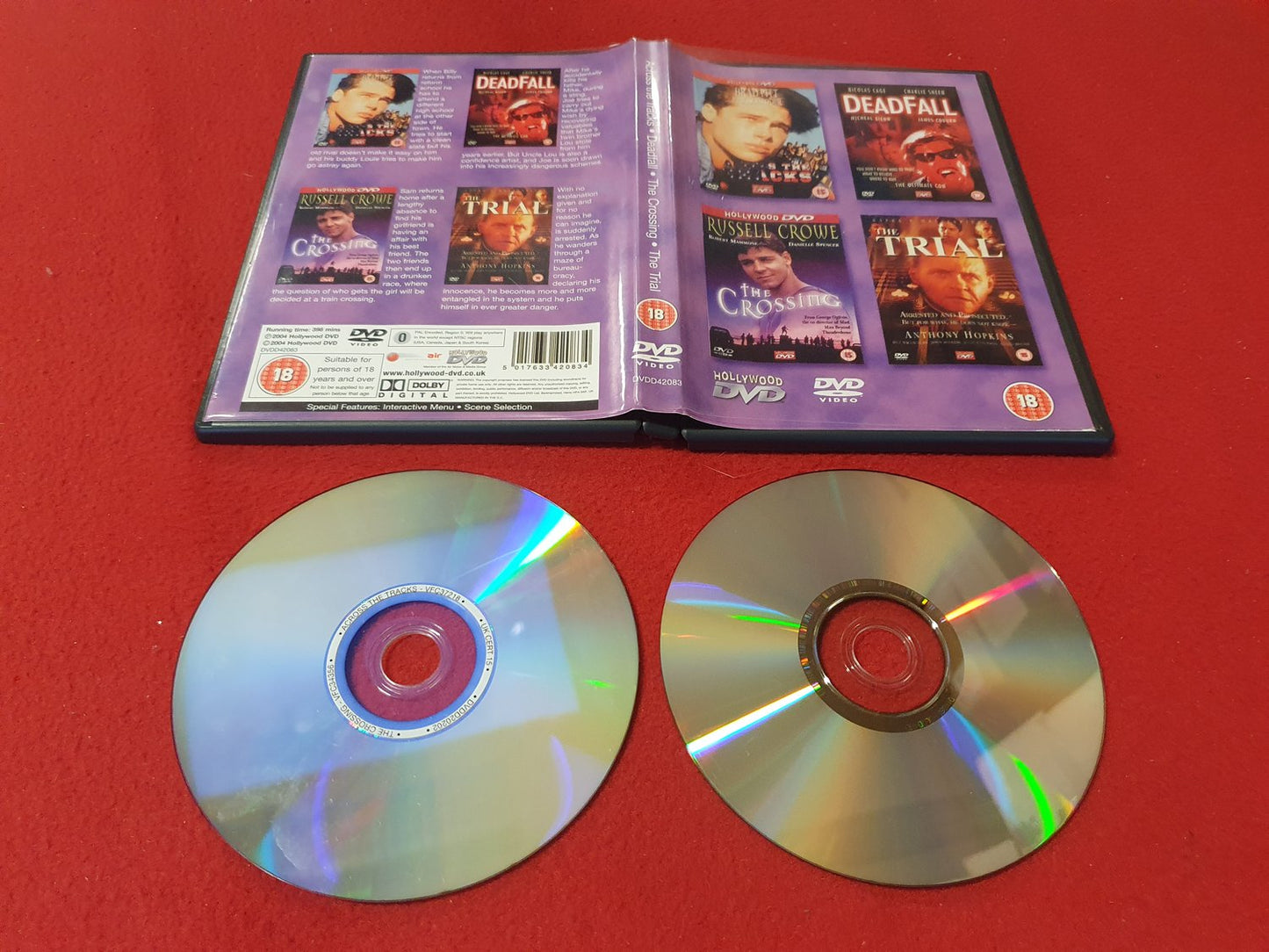 ACROSS THE TRACKS / DEADFALL / THE CROSSING / THE TRIAL till DVD
