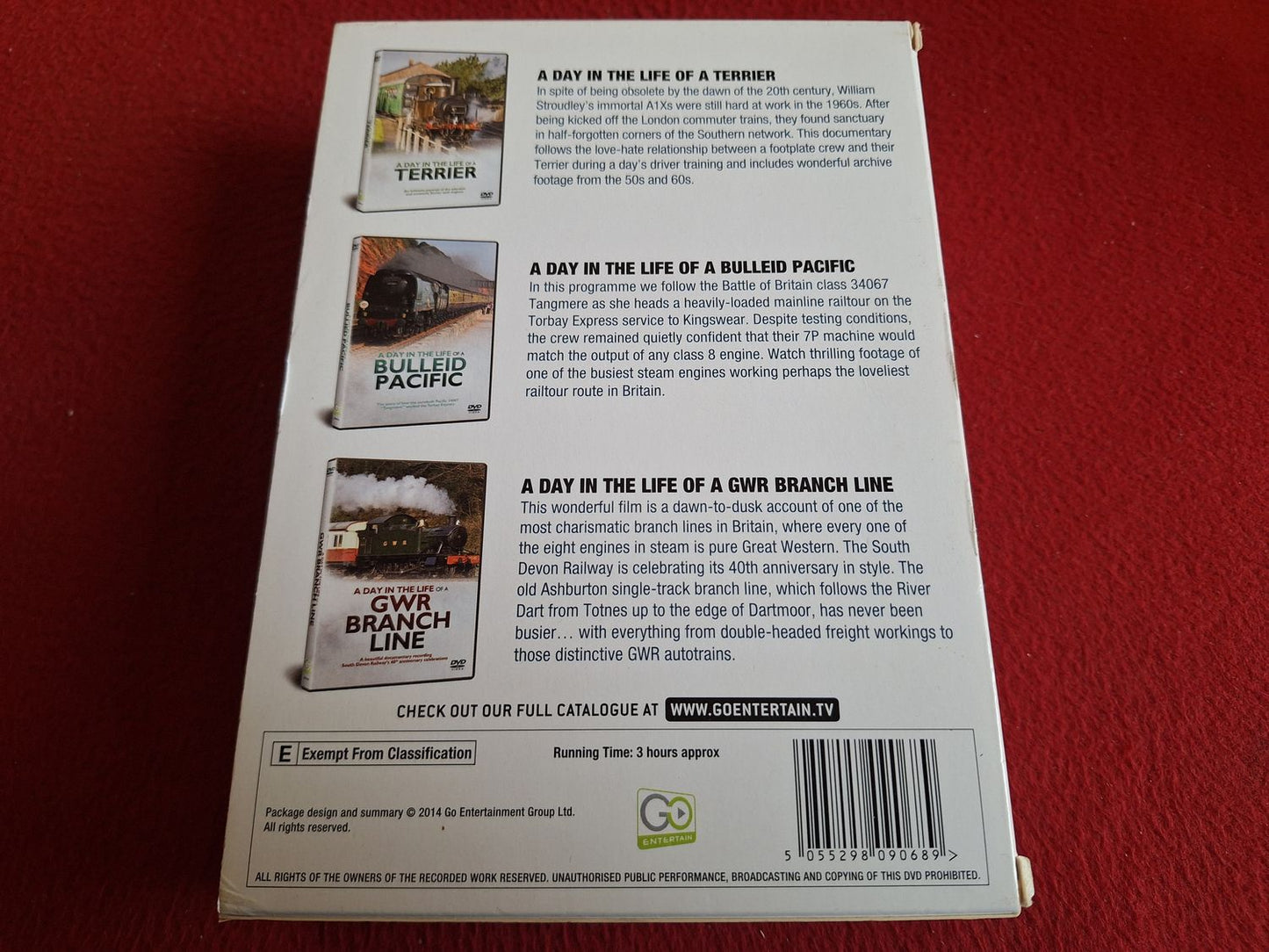A DAY IN THE LIFE OF A STEAM TRAIN BOX DVD