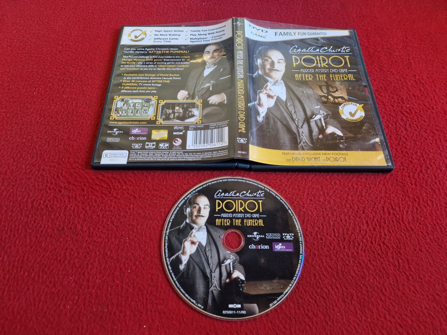 AGATHA CHRISTIE POIROT MURDER MYSTERY DVD GAME AFTER THE FUNERAL DVD