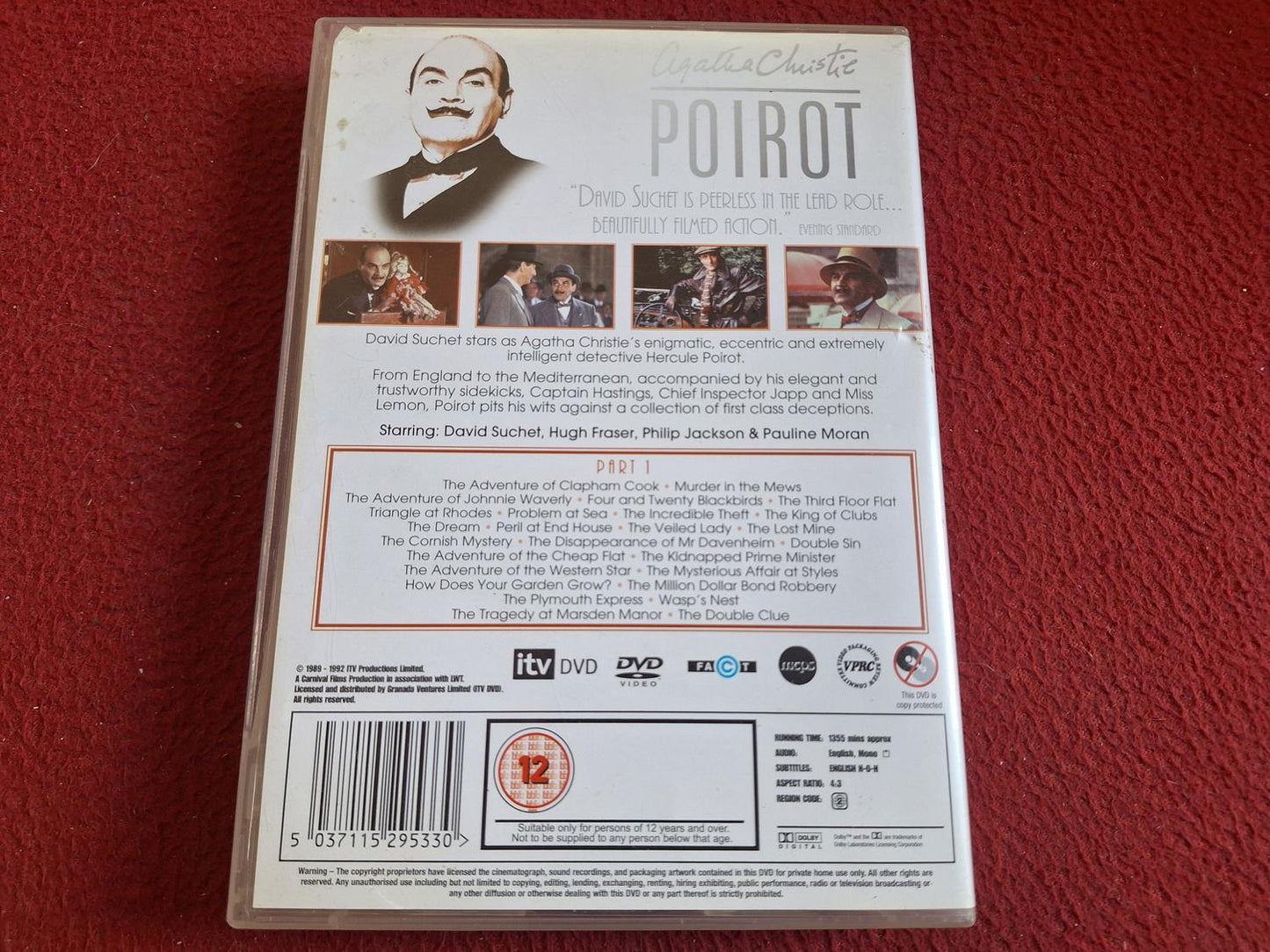 AGATHA CHRISTIE POIROT PART 1 - MURDER IN THE MEWS /THIRD FLOOR FLAT mfl BOX DVD