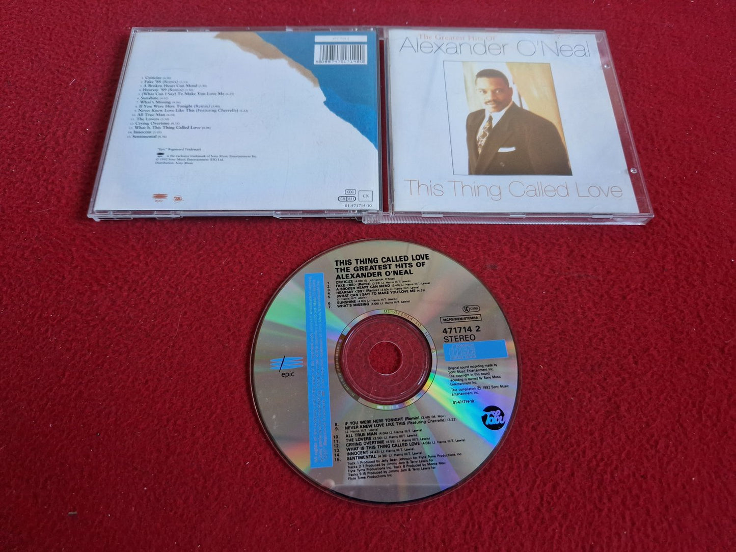 ALEXANDER O'NEAL THIS THING CALLED LOVE THE GREATEST HITS OF CD