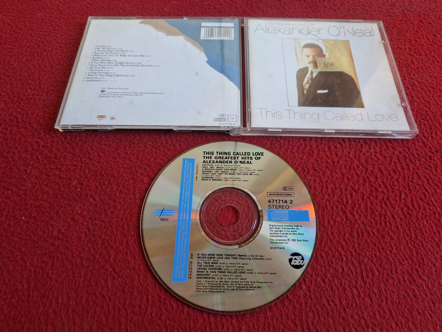 ALEXANDER O'NEAL THIS THING CALLED LOVE THE GREATEST HITS OF CD