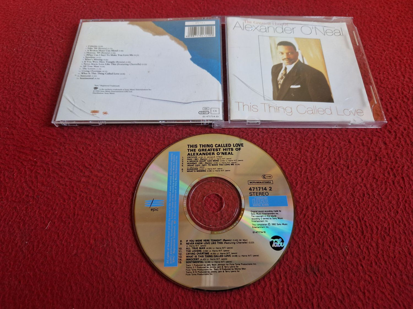 ALEXANDER O'NEAL THIS THING CALLED LOVE THE GREATEST HITS OF CD