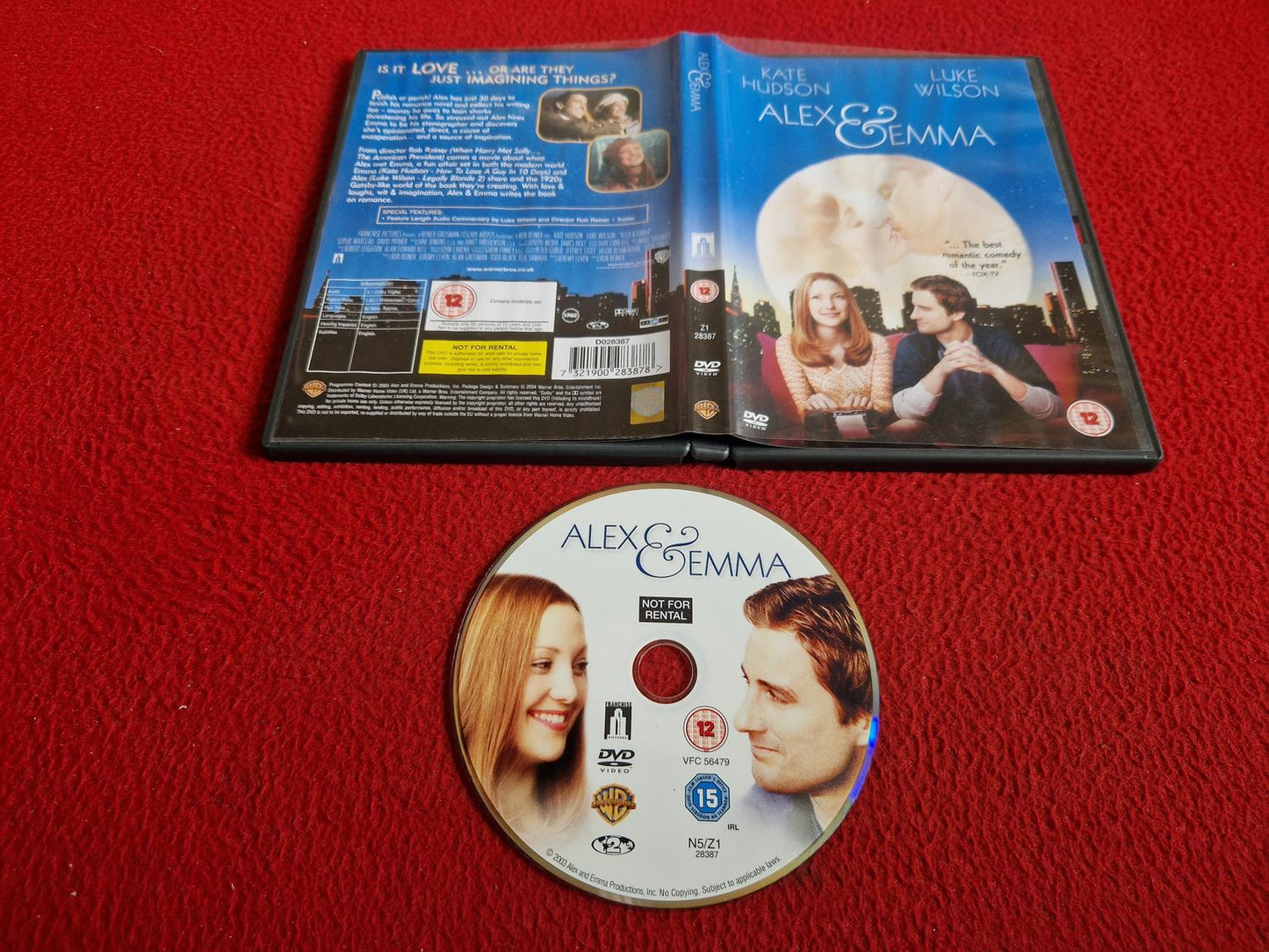 ALEX & EMMA DVD