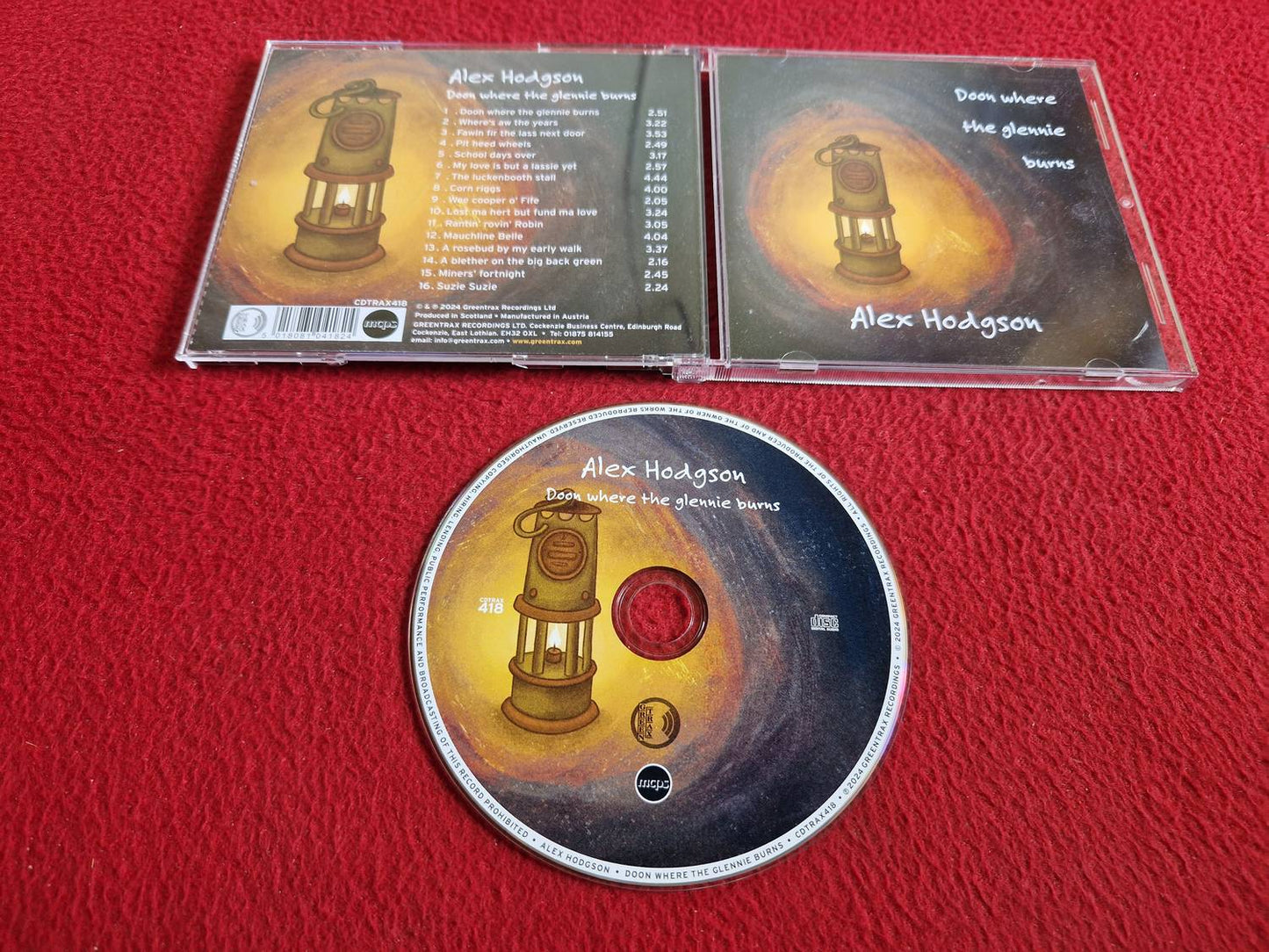 ALEX HODGSON DOON WHERE THE GLENNIE BURNS CD