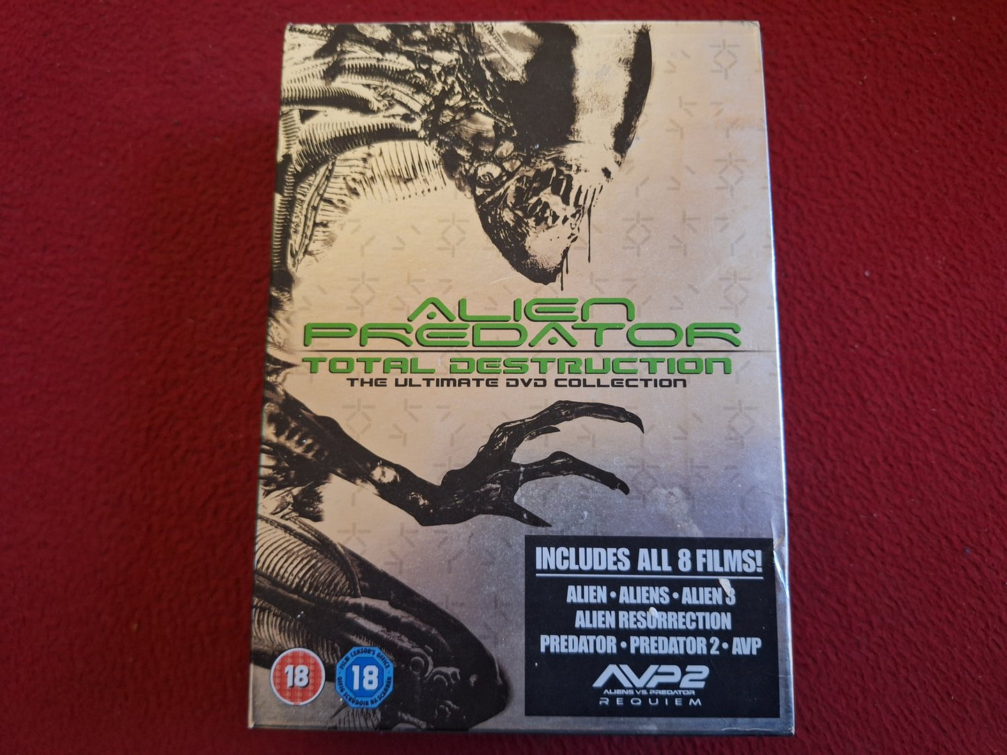 ALIEN PREDATOR TOTAL DESTRUCTION ALL 8 FILMS BOX DVD