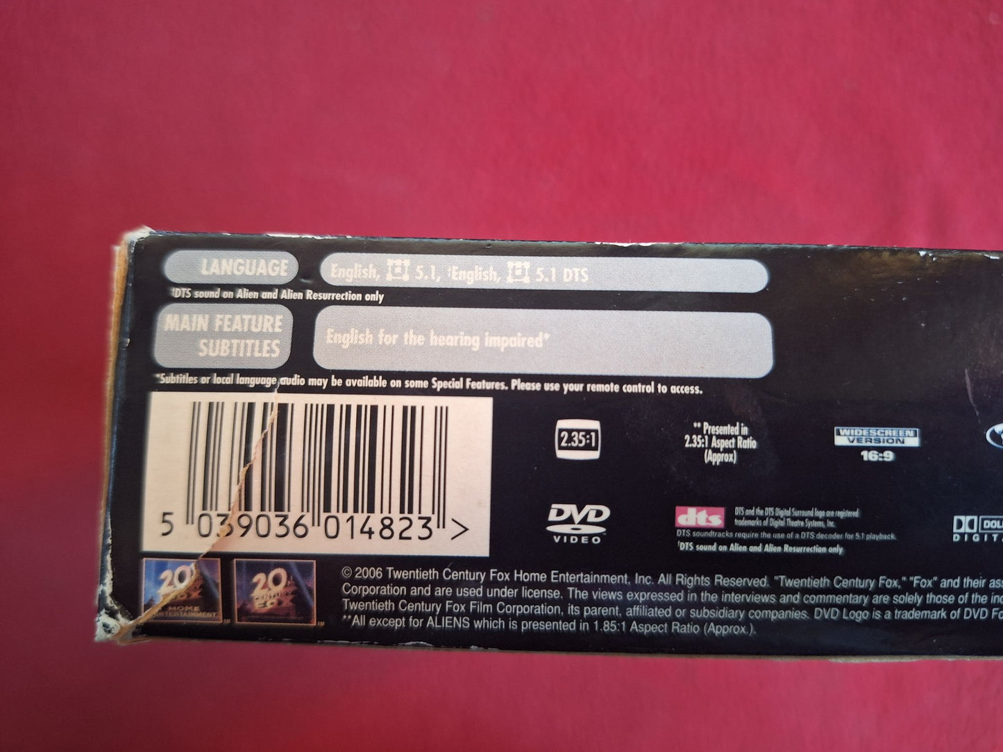 ALIEN QUADRILOGY - ALIEN / ALIENS / ALIEN 3 / ALIEN RESURRECTION BOX DVD