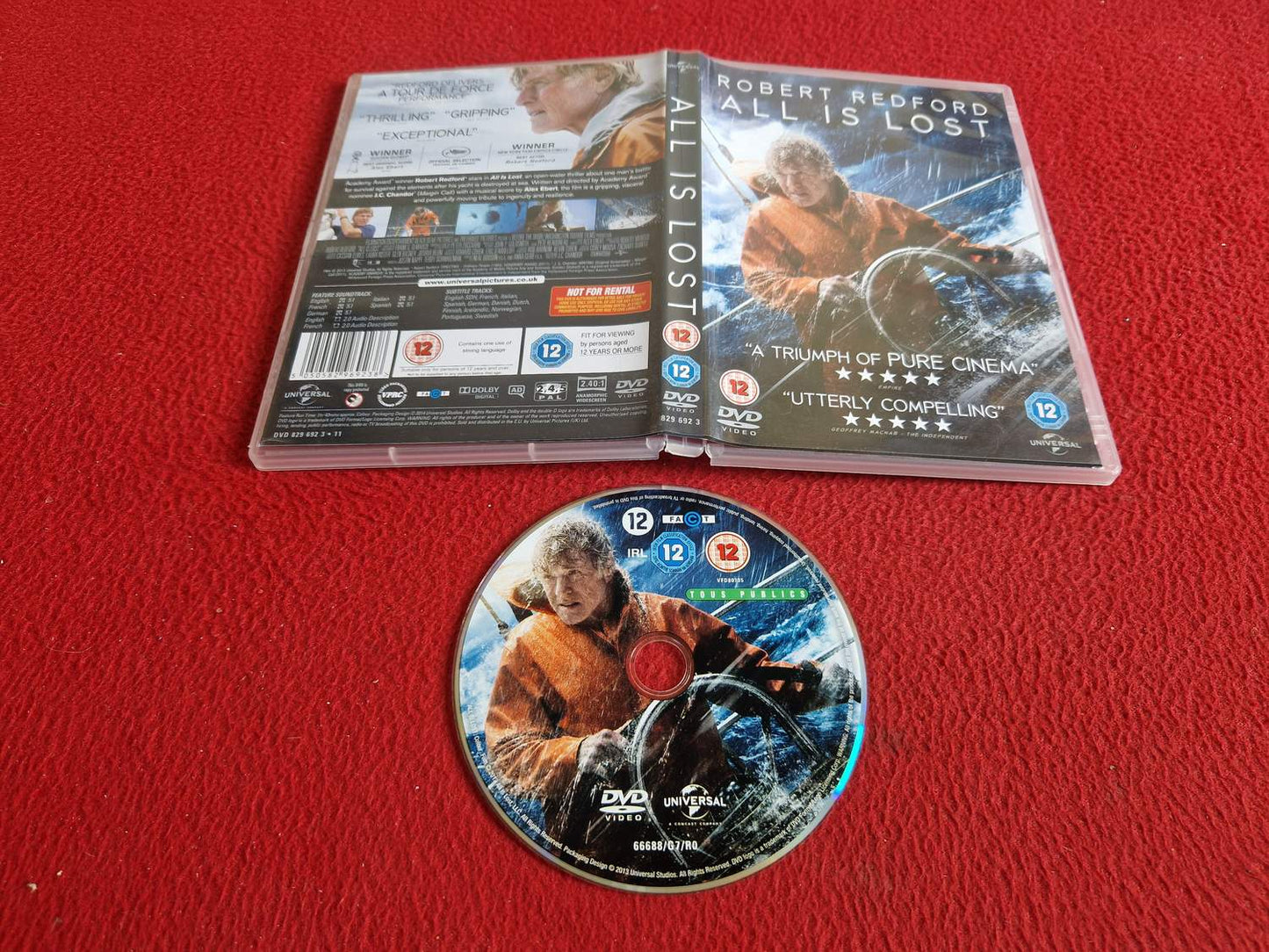 ALL IS LOST DVD
