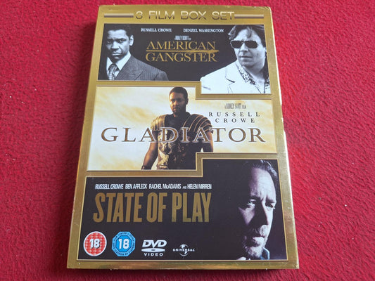 AMERICAN GANGSTER / GLADIATOR / STATE OF PLAY BOX DVD