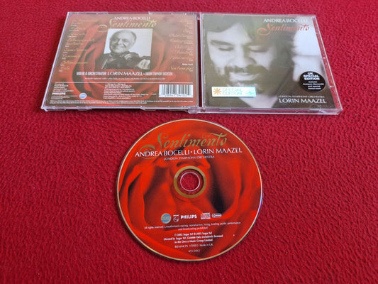 ANDREA BOCELLI LORIN MAAZEL LONDON SYMPHONY ORCHESTRA SENTIMENTO CD