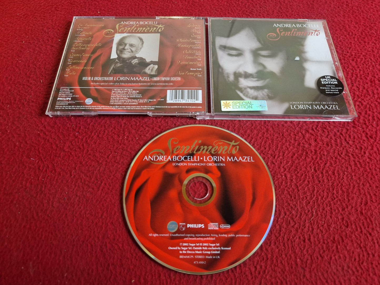 ANDREA BOCELLI LORIN MAAZEL SENTIMENTO CD