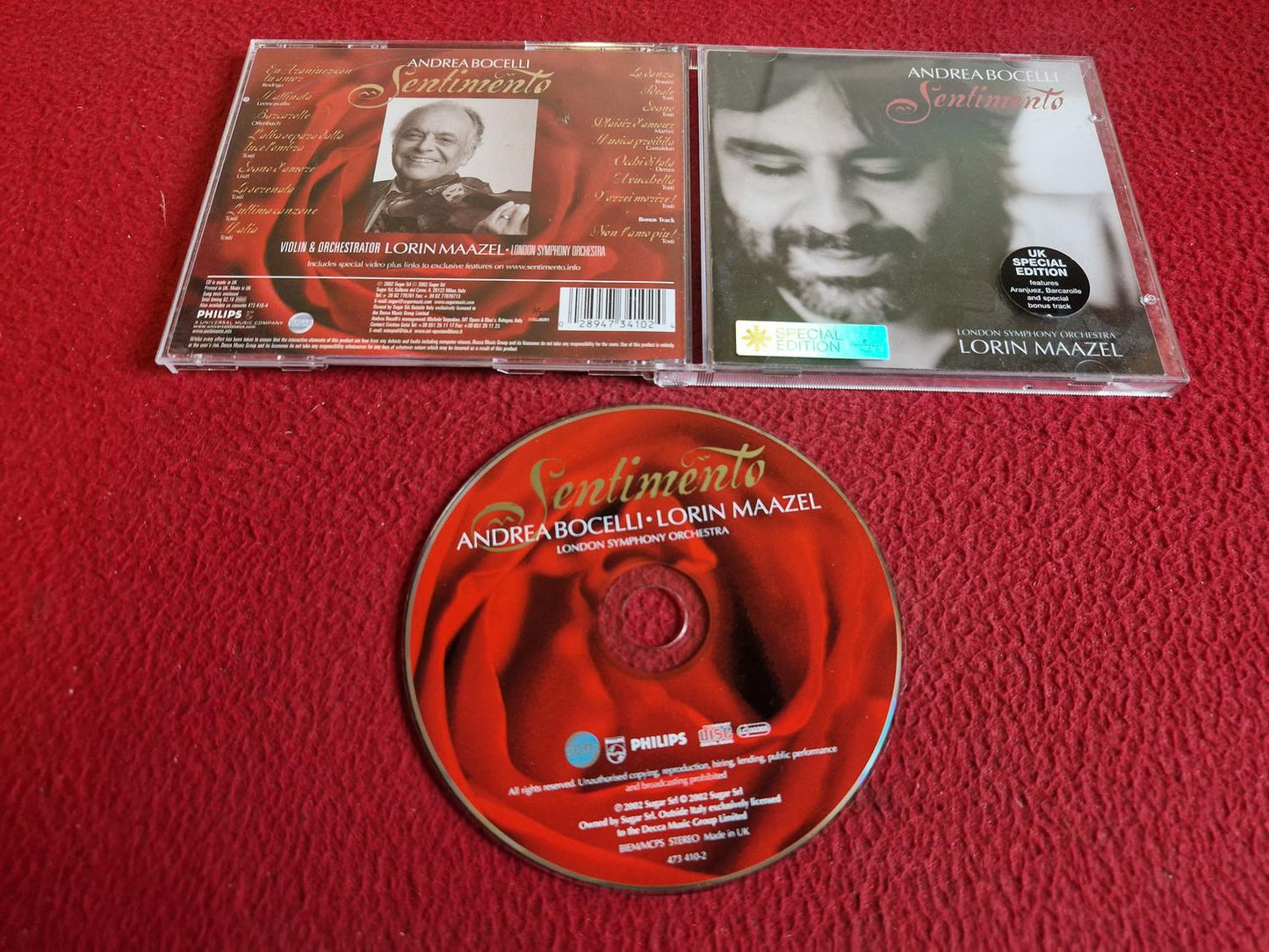 ANDREA BOCELLI LORIN MAZEEL SENTIMENTO CD