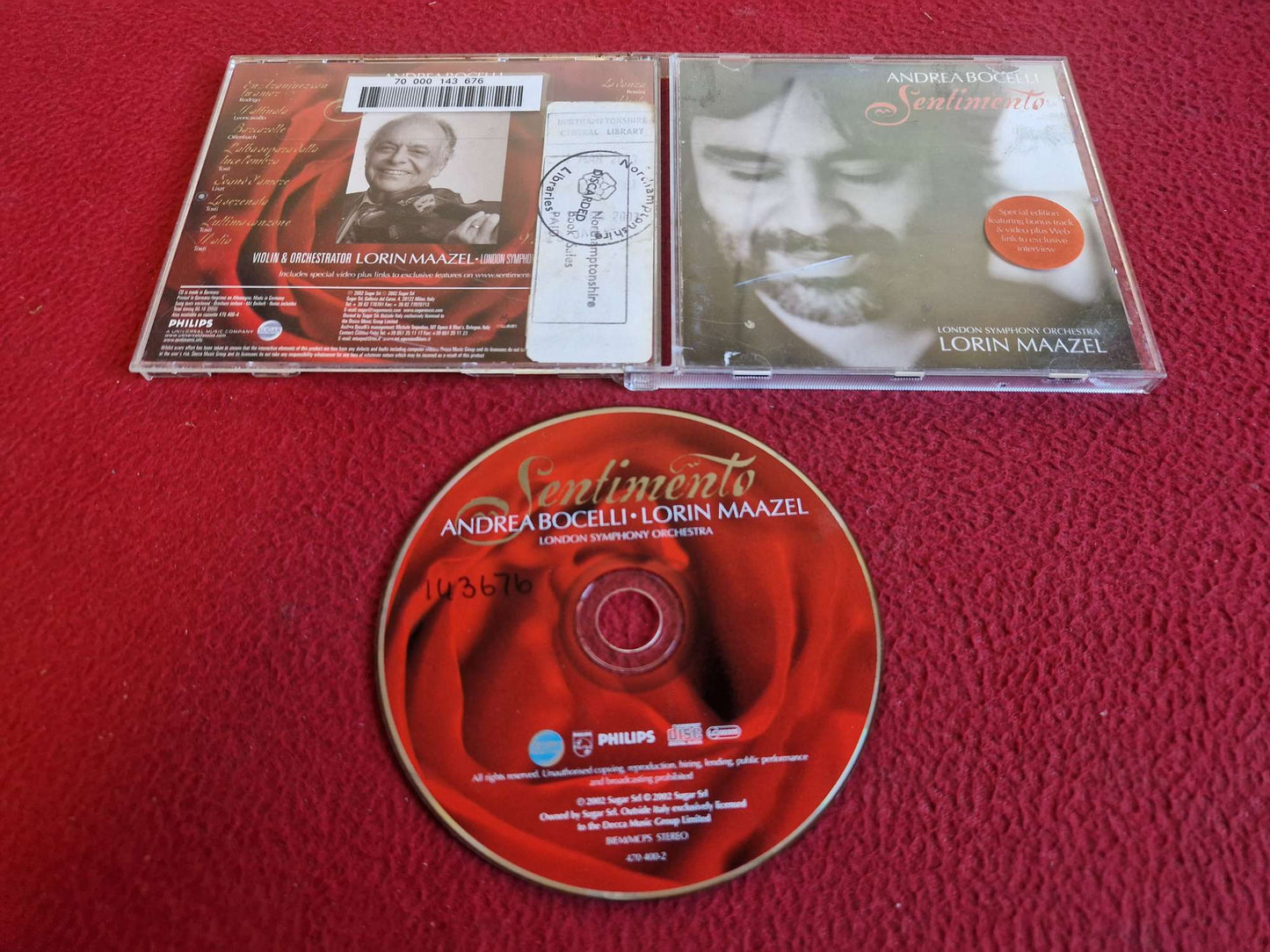 ANDREA BOCELLI SENTIMENTO CD