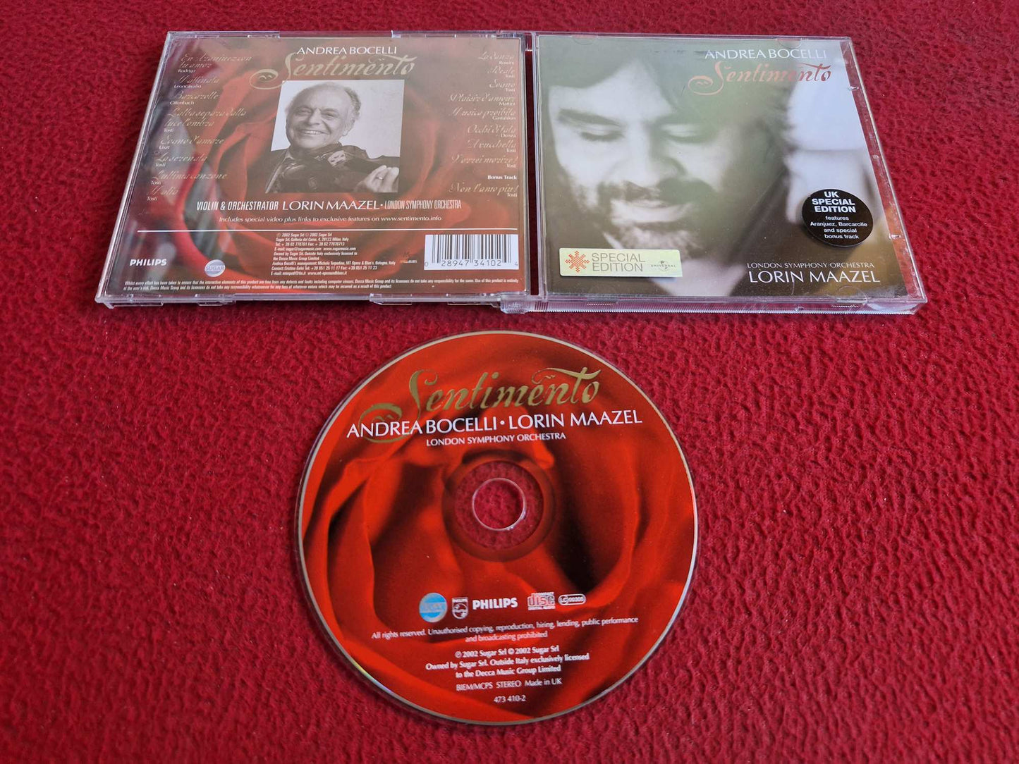 ANDREA BOCELLI SENTIMENTO CD