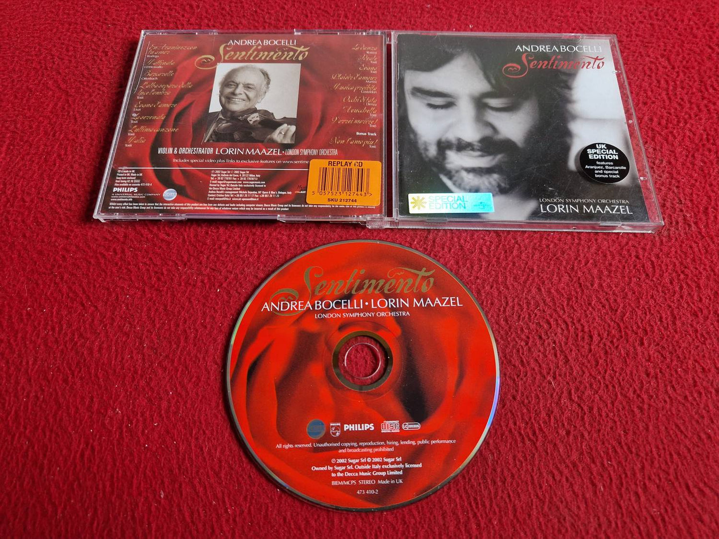 ANDREA BOCELLI SENTIMENTO CD