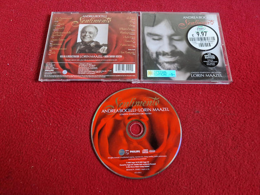 ANDREA BOCELLI SENTIMENTO - LORIN MAAZEL LONDON SYMPHONY ORCHESTRA CD