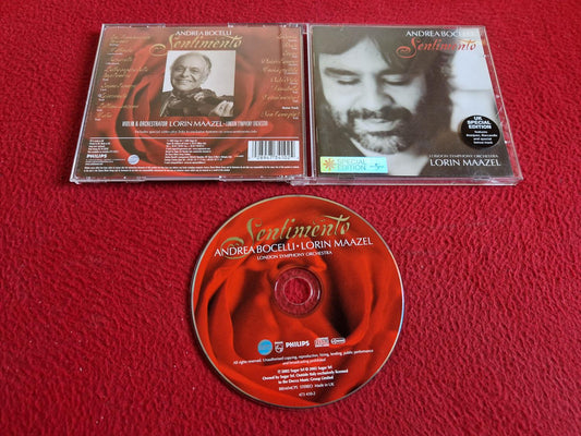 ANDREA BOCELLI SENTIMENTO UK SPECIAL EDITION CD