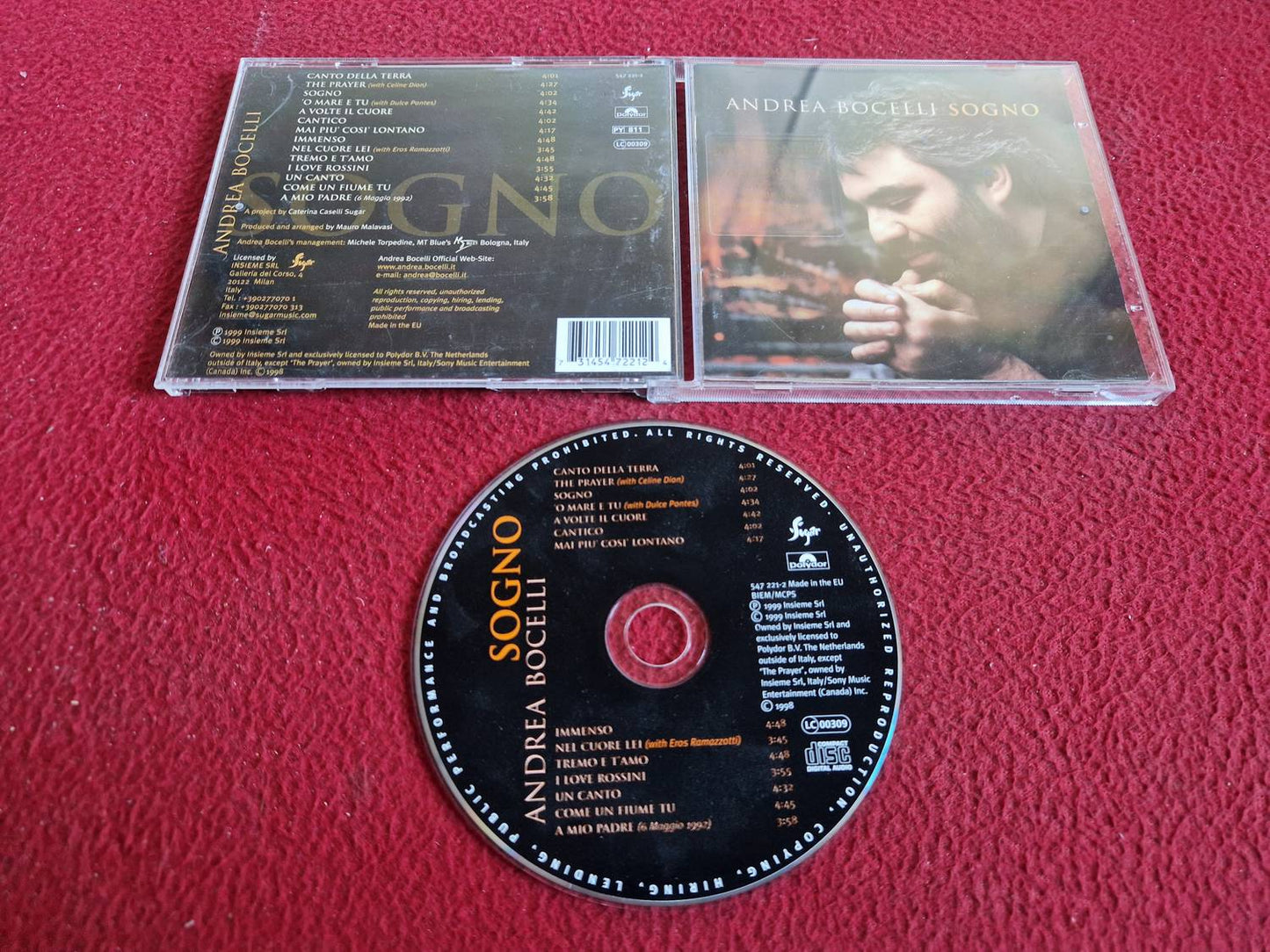 ANDREA BOCELLI SOGNO CD