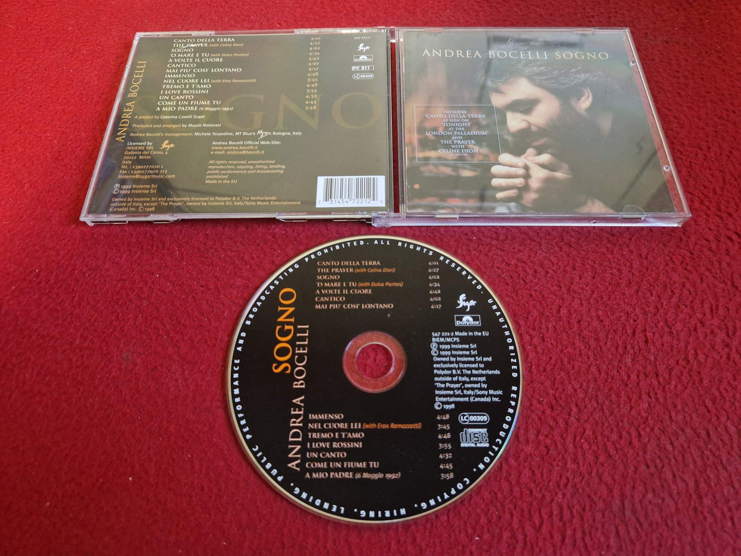 ANDREA BOCELLI SOGNO CD