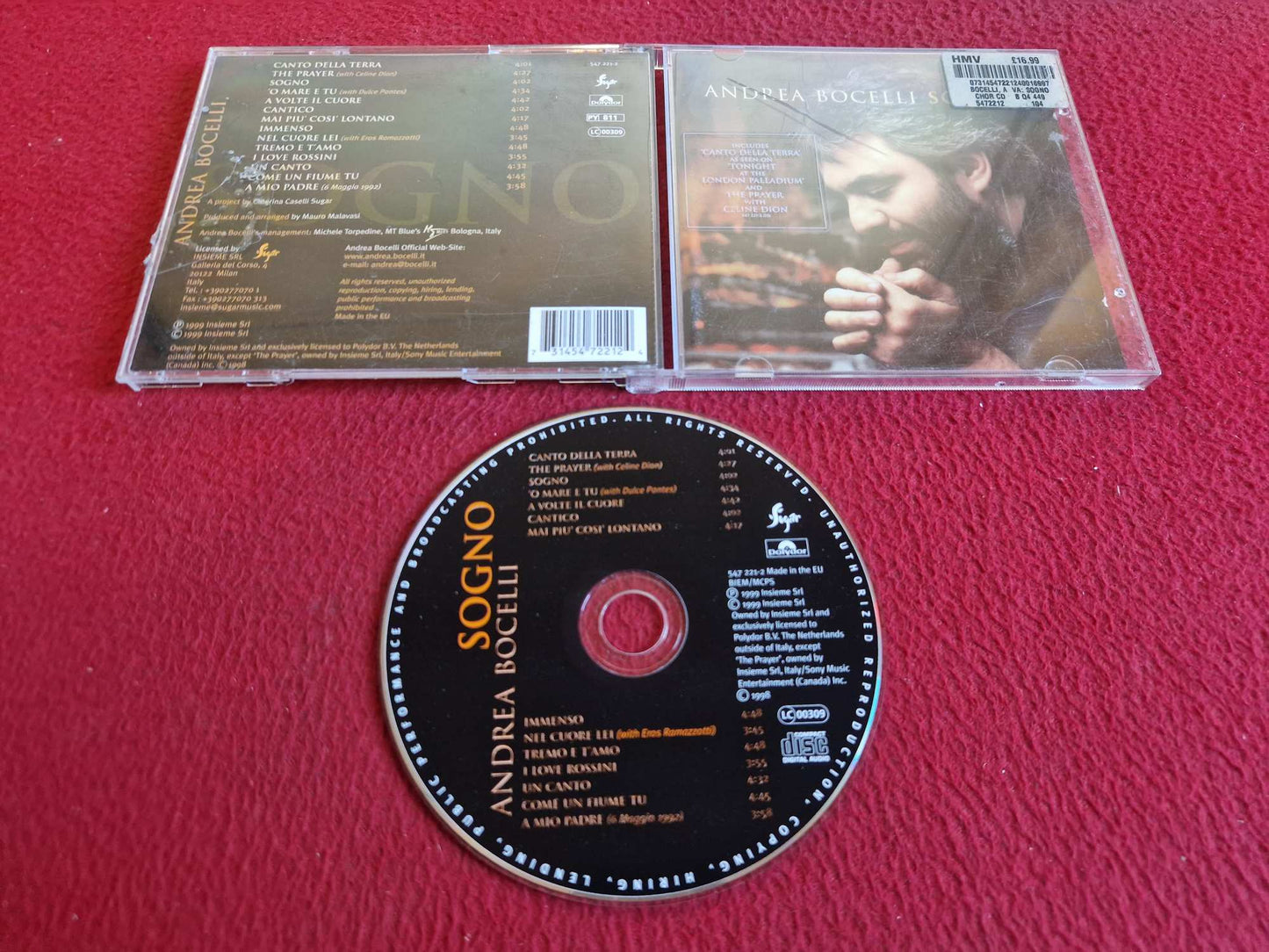 ANDREA BOCELLI SOGNO CD