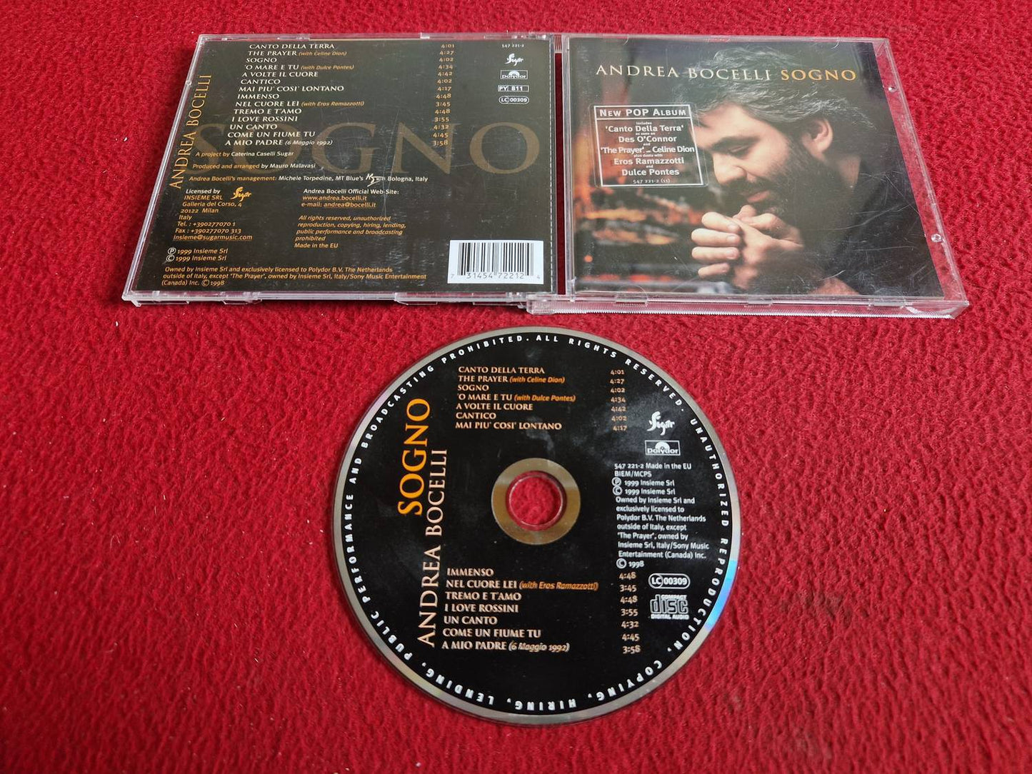 ANDREA BOCELLI SOGNO CD