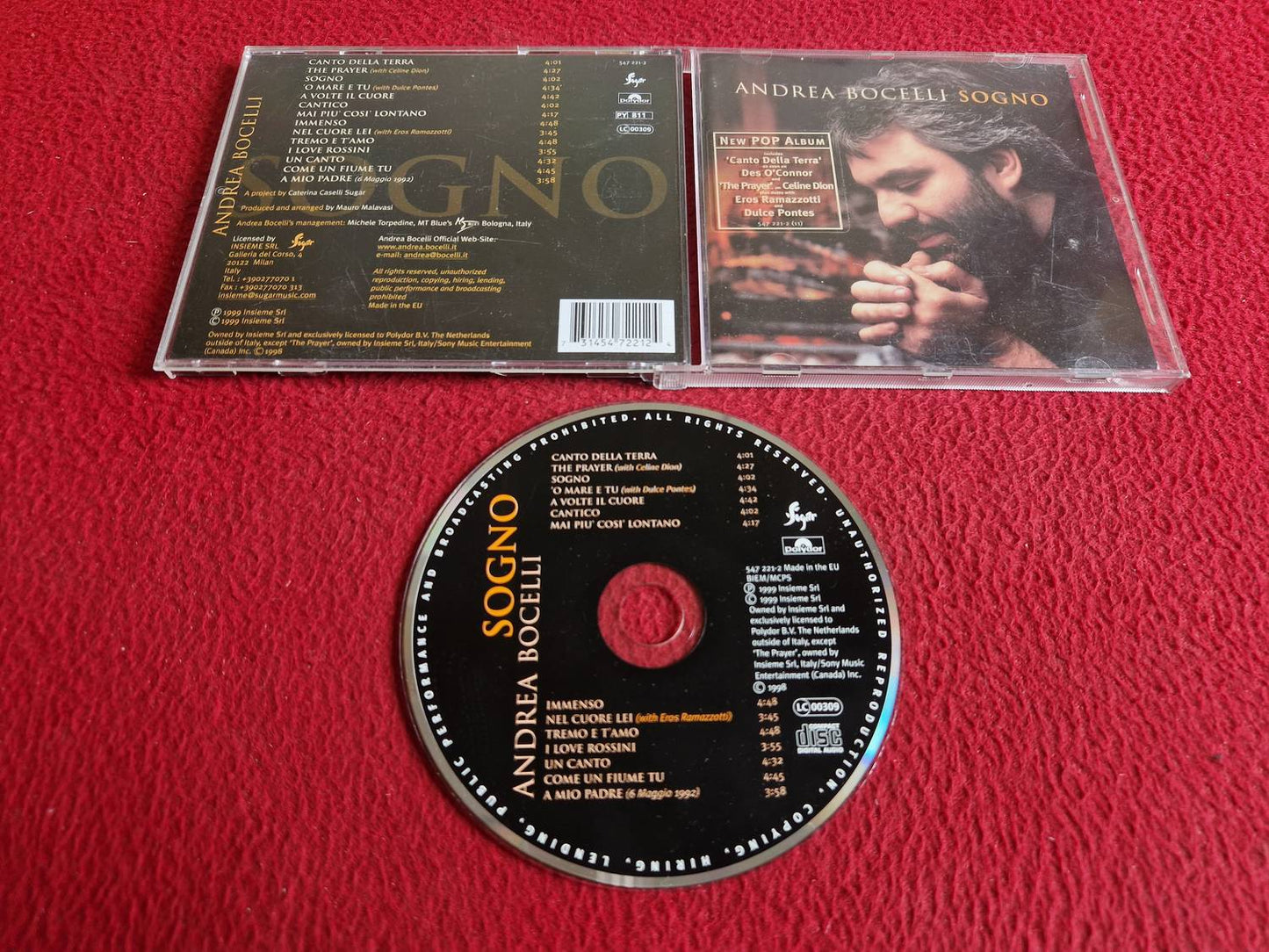 ANDREA BOCELLI SOGNO CD