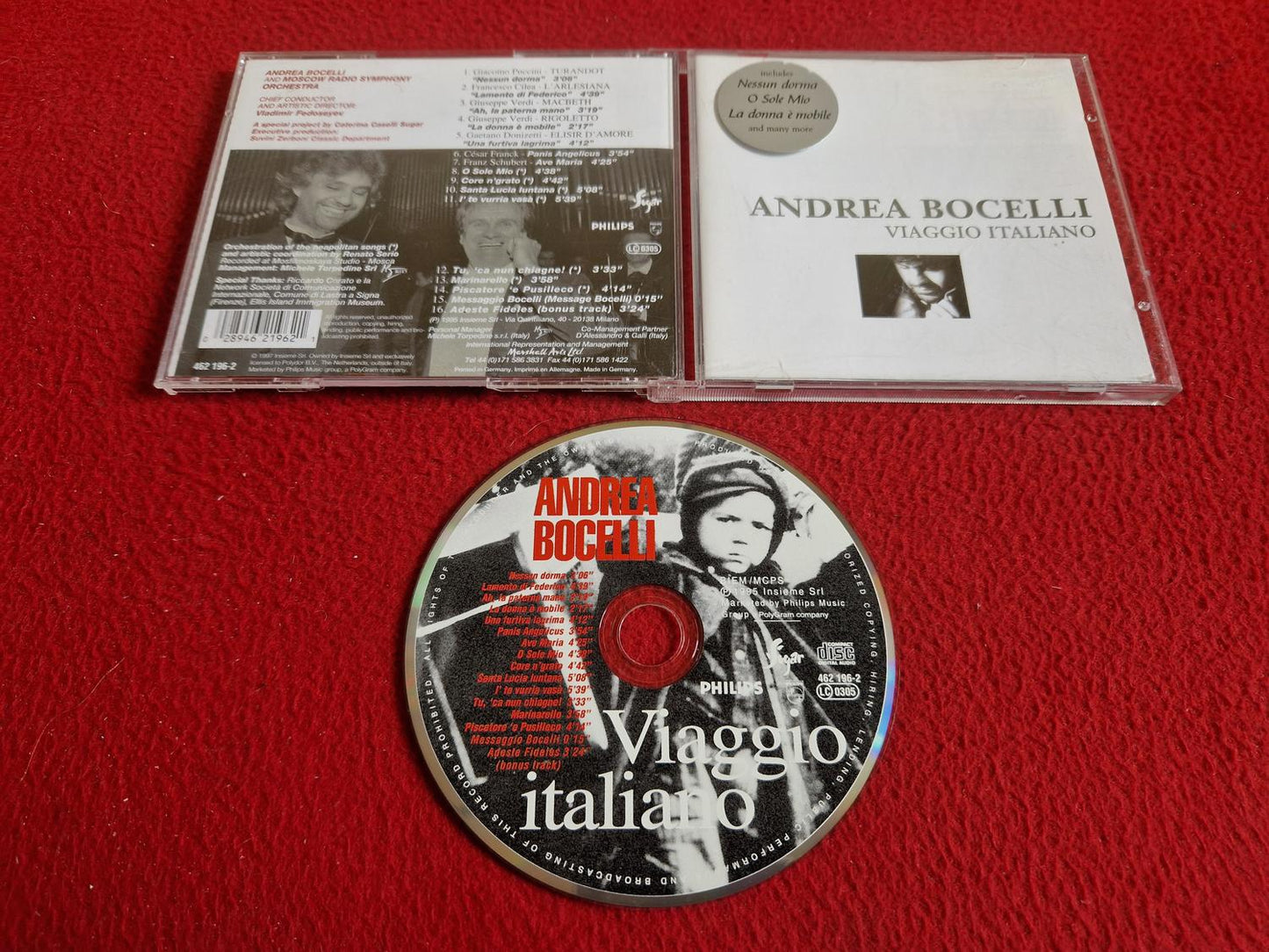 ANDREA BOCELLI VIAGGIO ITALIANO CD
