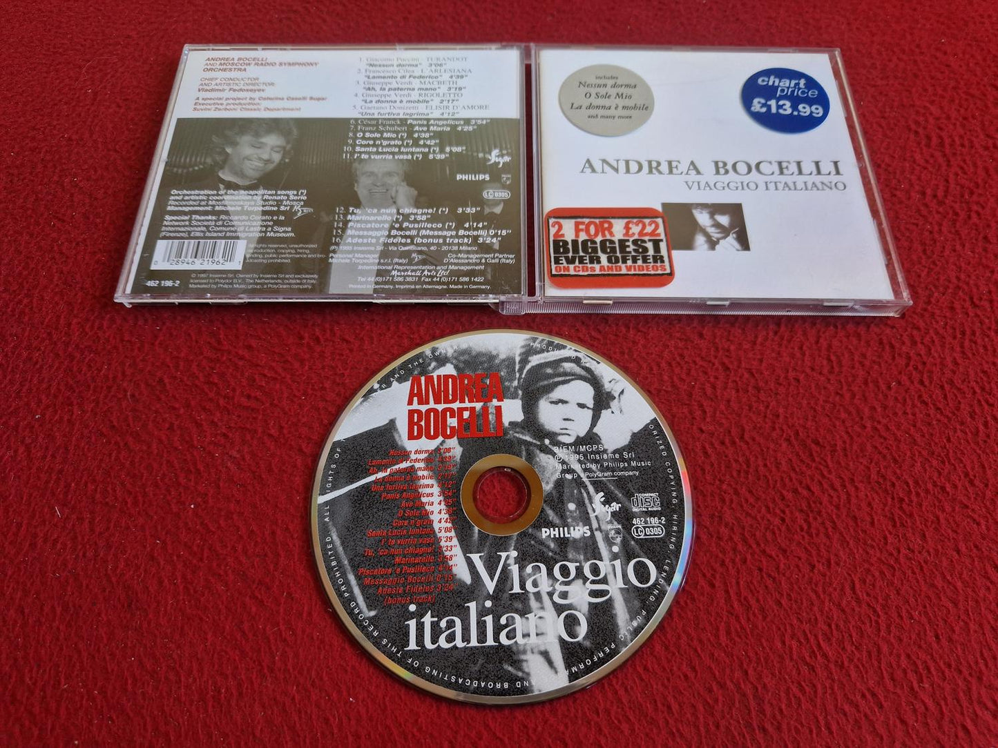 ANDREA BOCELLI VIAGGIO ITALIANO CD