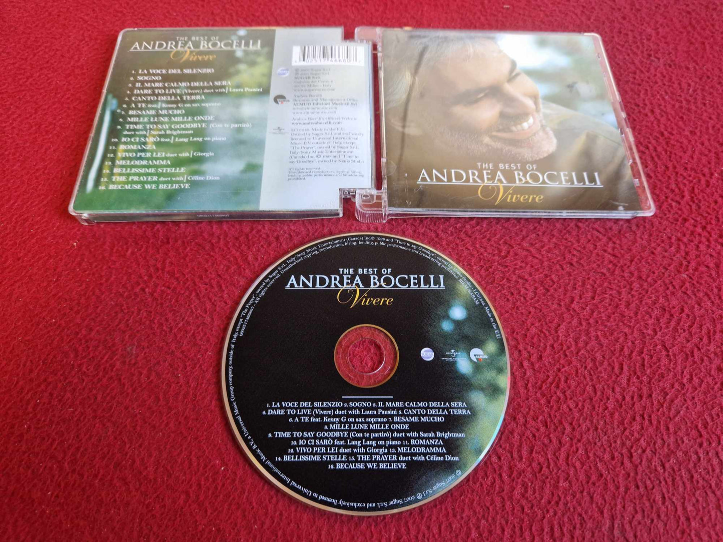 ANDREA BOCELLI VIVIERE THE BEST OF CD