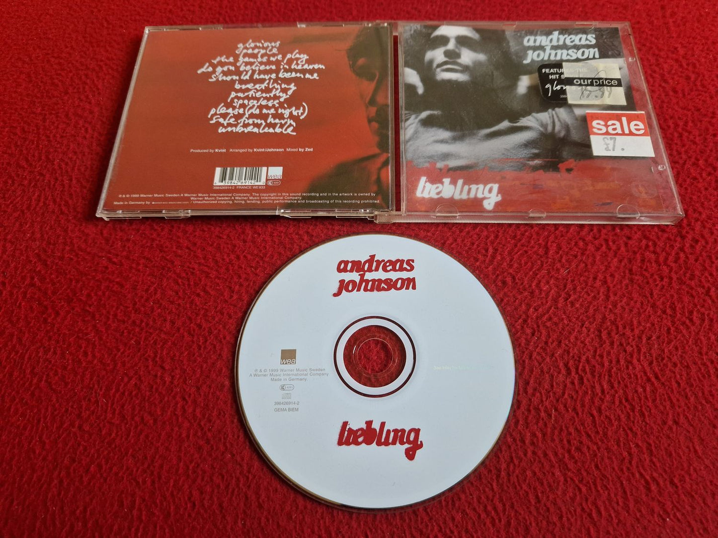 ANDREAS JOHNSON LIEBLING CD