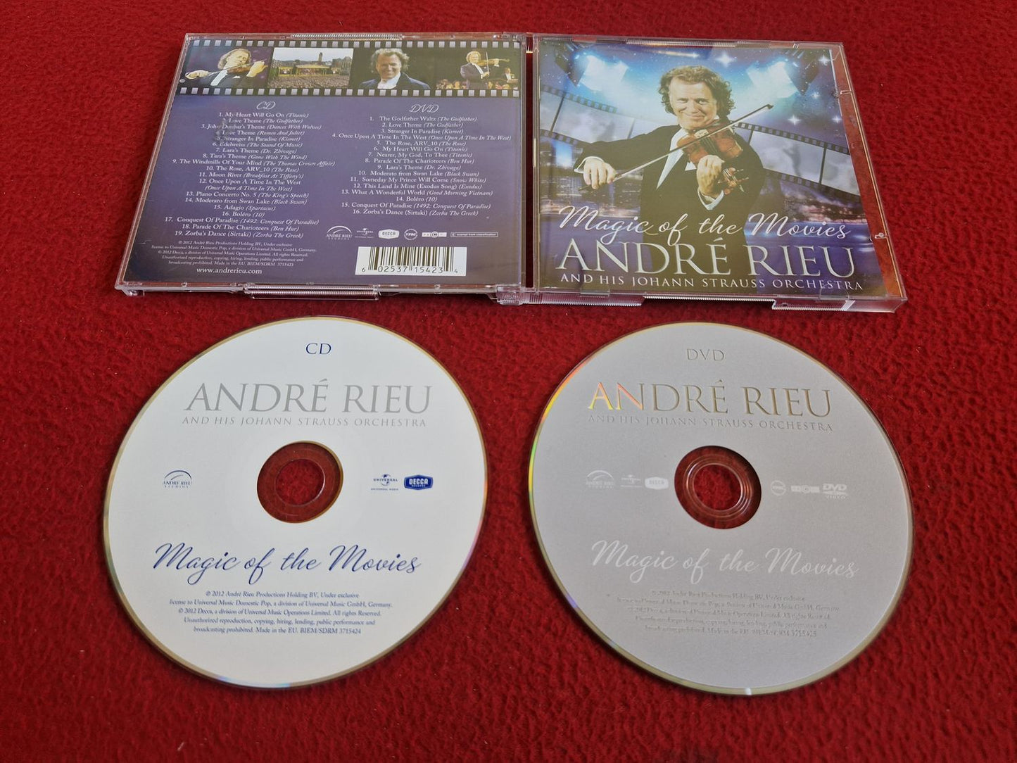 ANDRE RIEU AND HIS JOHANN STRAUSS ORCHESTRA MAGIC AT THE MOVIES CD / DVD