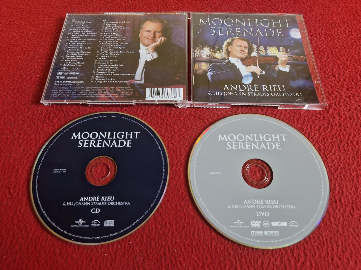 ANDRE RIEU & HIS JOHANN STRAUSS ORCHESTRA MOONLIGHT SERENADE CD / DVD