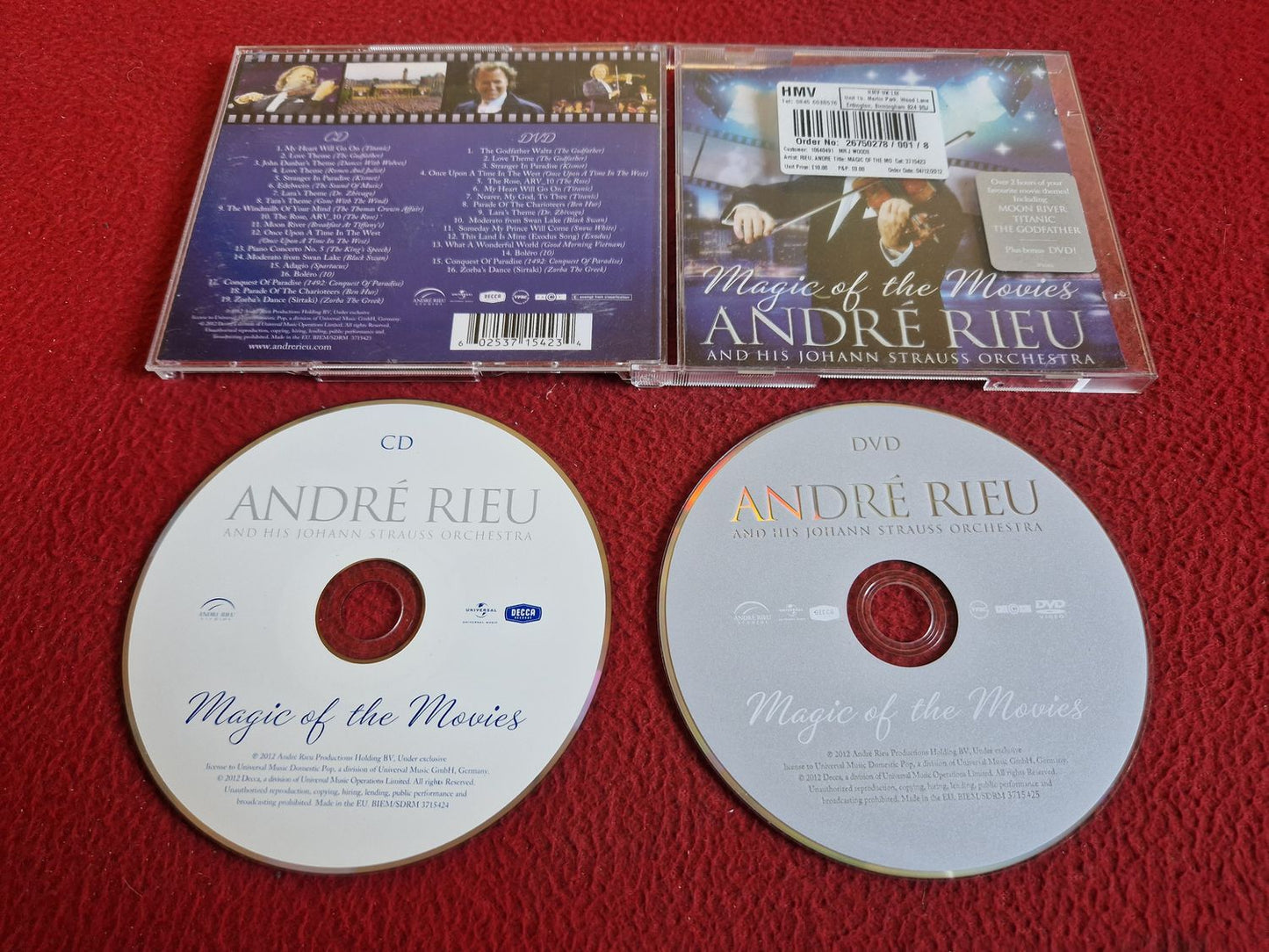 ANDRE RIEU MAGIC OF THE MOVIES CD / DVD