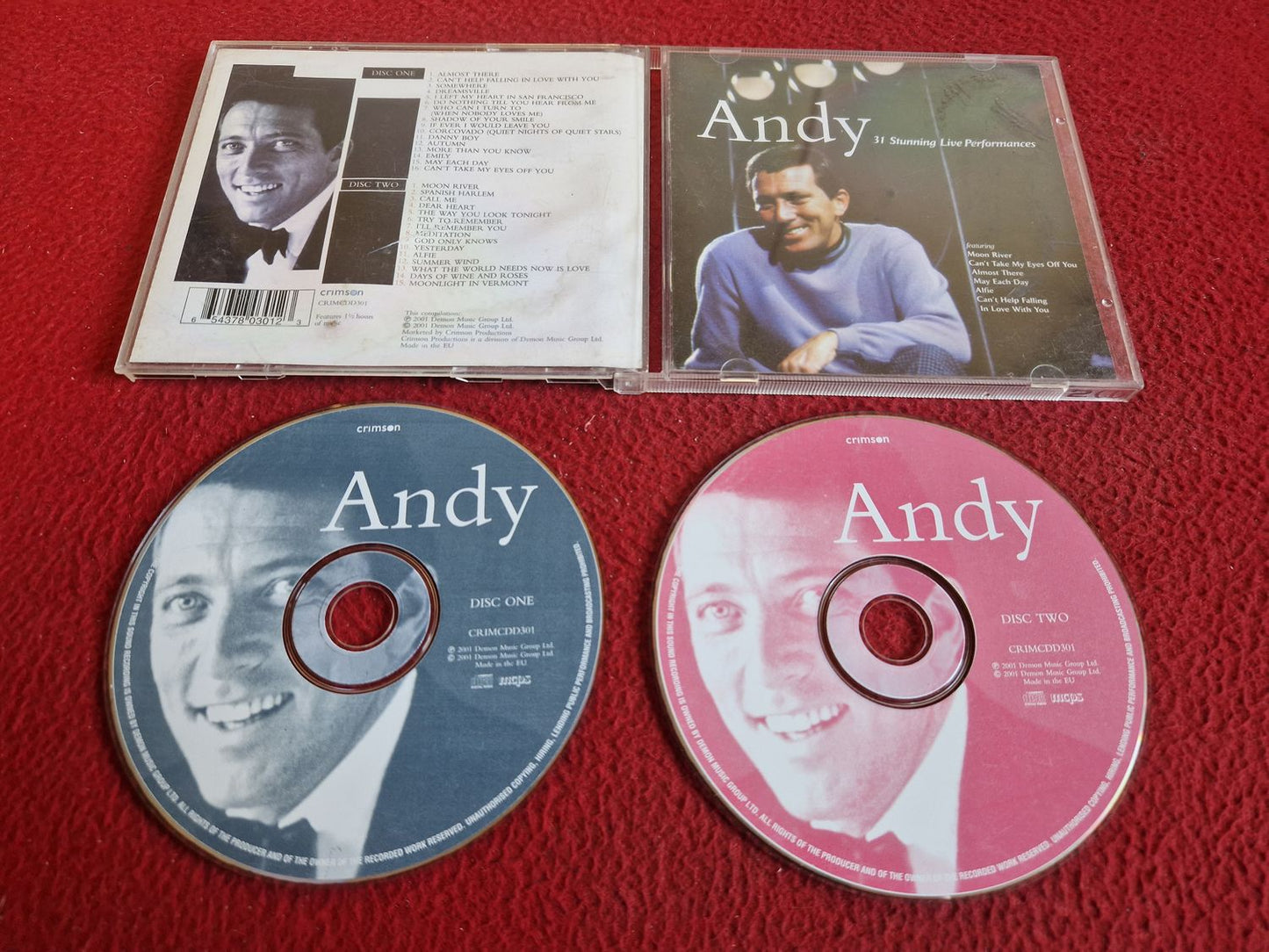 ANDY WILL.IAMS 31 STUNNING LIVE PERFORMANCES CD