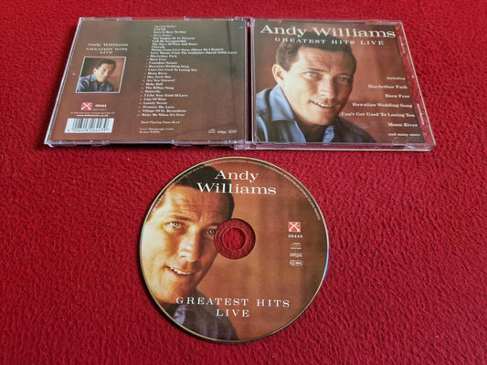 ANDY WILLIAMS GREATEST HITS LIVE CD